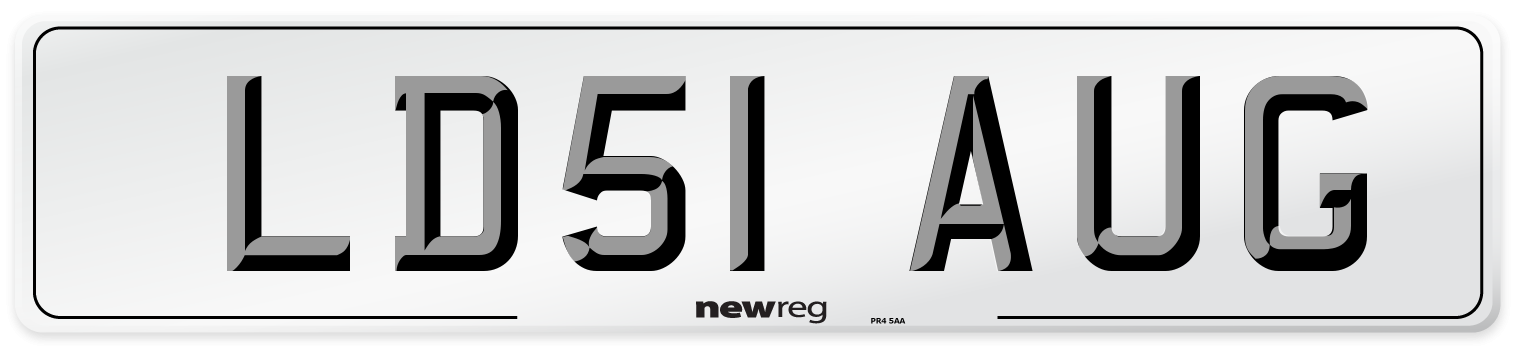LD51 AUG Number Plate from New Reg